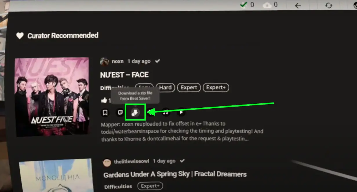 How to install custom beat saber songs on oculus quest using BMBF