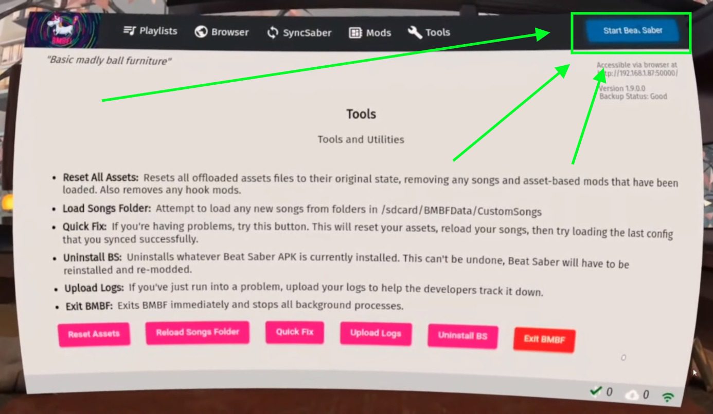How to install custom beat saber songs on oculus quest using BMBF